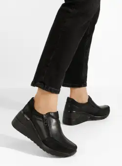 Sneakers dama cu platforma Asena negri