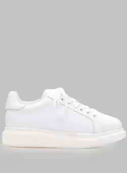 Sneakers damă din piele naturală, Leofex - 074 Alb Box