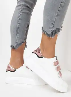 Sneakers dama Premia albi