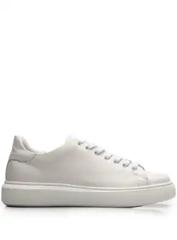 Sneakersi barbati din piele naturala, Leofex - 881 Alb Box