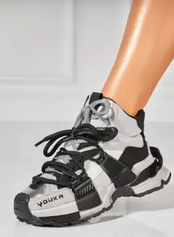 Sneakersi dama Piele Ecologica Gri Orry