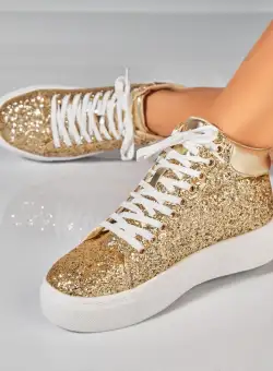 Sneakersi dama Textil Auriu Kasiya