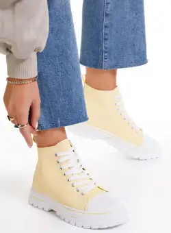 Tenisi High-Top Fiona Galbeni