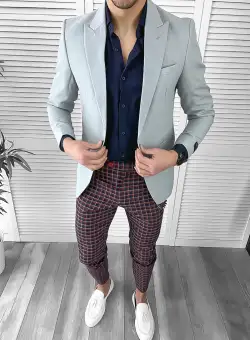 Tinuta barbati smart casual Pantaloni + Camasa + Sacou 10065