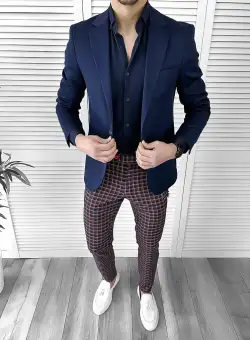 Tinuta barbati smart casual Pantaloni + Camasa + Sacou 10067