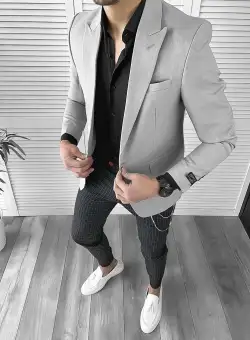 Tinuta barbati smart casual Pantaloni + Camasa + Sacou 10084