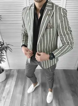 Tinuta barbati smart casual Pantaloni + Camasa + Sacou 10089