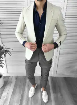 Tinuta barbati smart casual Pantaloni + Camasa + Sacou 10092