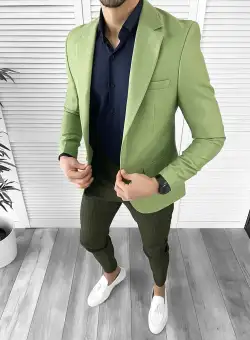 Tinuta barbati smart casual Pantaloni + Camasa + Sacou 10256