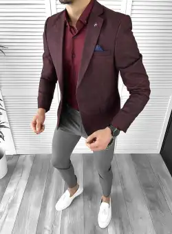 Tinuta barbati smart casual Pantaloni + Camasa + Sacou 10294