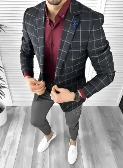Tinuta barbati smart casual Pantaloni + Camasa + Sacou 10368