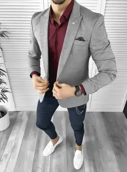 Tinuta barbati smart casual Pantaloni + Camasa + Sacou 1037