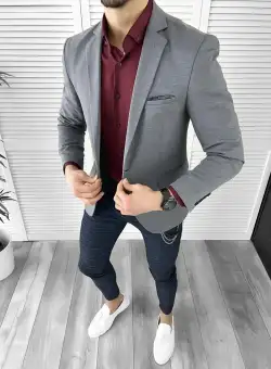 Tinuta barbati smart casual Pantaloni + Camasa + Sacou 10379