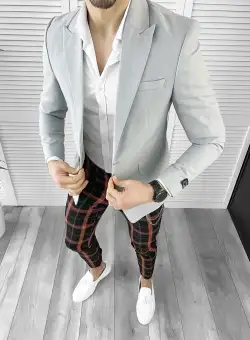 Tinuta barbati smart casual Pantaloni + Camasa + Sacou 10455