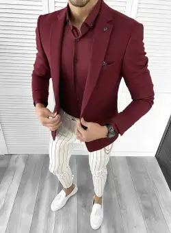 Tinuta barbati smart casual Pantaloni + Camasa + Sacou 10504