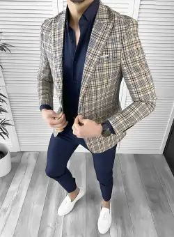 Tinuta barbati smart casual Pantaloni + Camasa + Sacou 10542