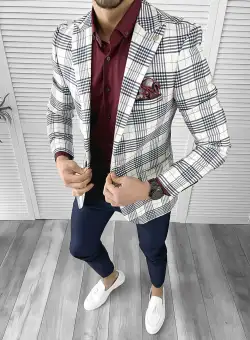 Tinuta barbati smart casual Pantaloni + Camasa + Sacou 715