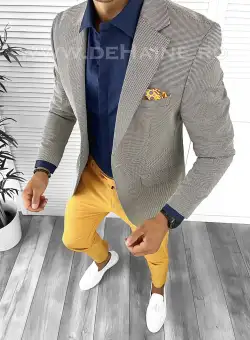 Tinuta barbati smart casual Pantaloni + Camasa + Sacou B8554