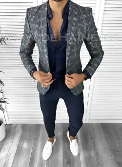 Tinuta barbati smart casual Pantaloni + Camasa + Sacou B9192