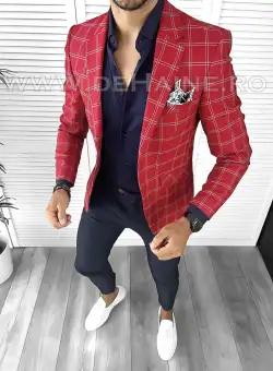 Tinuta barbati smart casual Pantaloni + Camasa + Sacou B9201