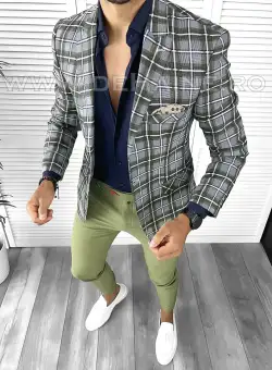 Tinuta barbati smart casual Pantaloni + Camasa + Sacou B9212