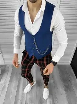 Tinuta barbati smart casual Pantaloni + Camasa+Vesta 10407