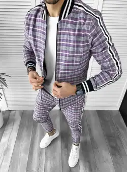 Trening barbati slim fit Pantaloni + Hanorac B9887 14-3