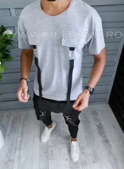 Tricou barbati gri slim fit Vagabond B1944 P4-5.3