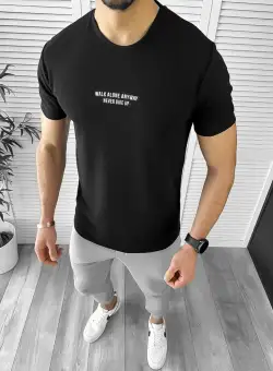 Tricou barbati negru 12452 41-2