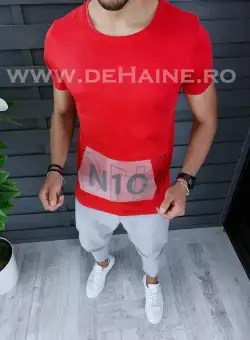 Tricou barbati rosu slim fit ZR B1011 P2-4.1