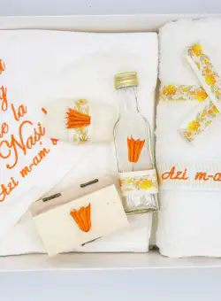 Trusou pentru Botez brodat - Portocaliu 2