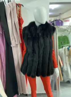 Vesta dama din blana naturala de vulpe polara