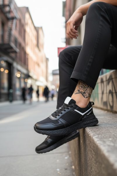 Adidasi barbati casual negri B017   t13-3