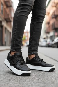 Adidasi barbati casual WOLF  negri 080  N11-2