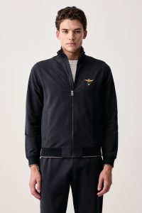 Aeronautica Militare  hanorac cu fermoar pentru bărbați din bumbac cu elastan