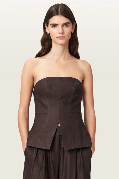 AllSaints  bluză cu corset pentru femei din vâscoză CHARLEY