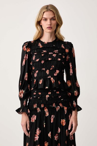 AllSaints  bluză tip cămașă pentru femei din bumbac LAUREN