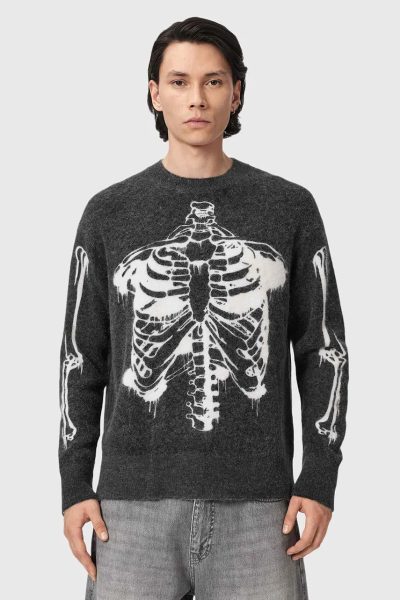AllSaints  pulover pentru bărbați cu lână RIBSPILL CREW