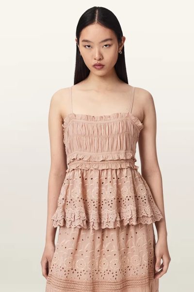 AllSaints  top pentru femei, cu vâscoză CAMILLE