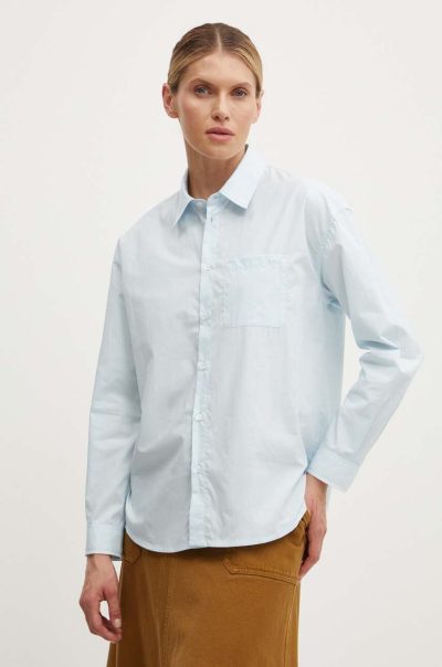 A.P.C.  camasa din bumbac chemise boyfriend brodee