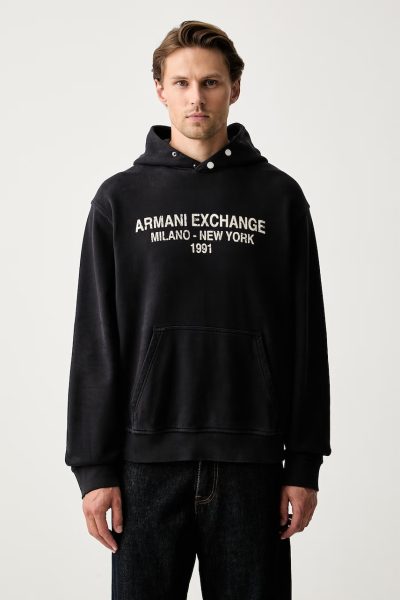 Armani Exchange  hanorac cu glugă pentru bărbați din bumbac