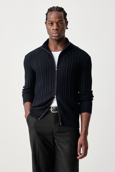 Armani Exchange  pulover cu fermoar pentru bărbați cu amestec de lână