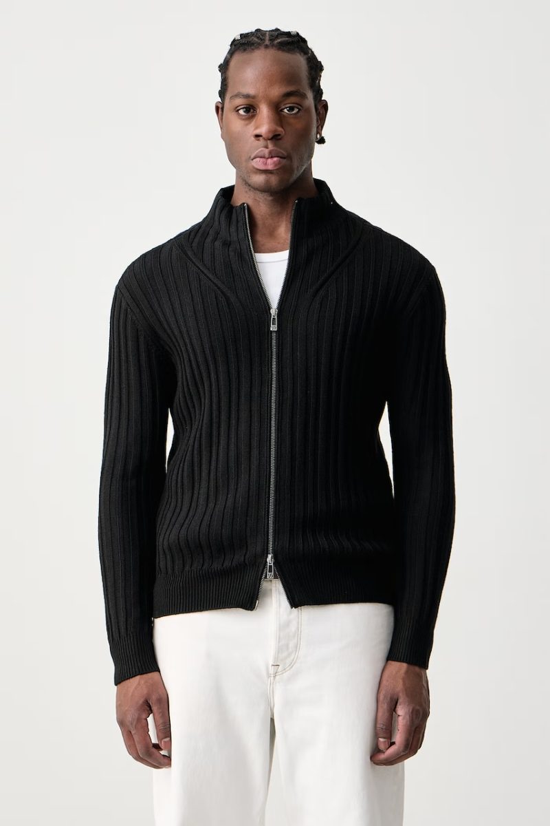 Armani Exchange  pulover cu fermoar pentru bărbați cu amestec de lână
