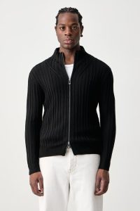 Armani Exchange  pulover cu fermoar pentru bărbați cu amestec de lână