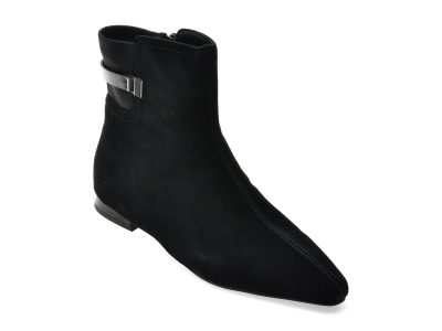 Botine ALDO negre, H601, din piele intoarsa