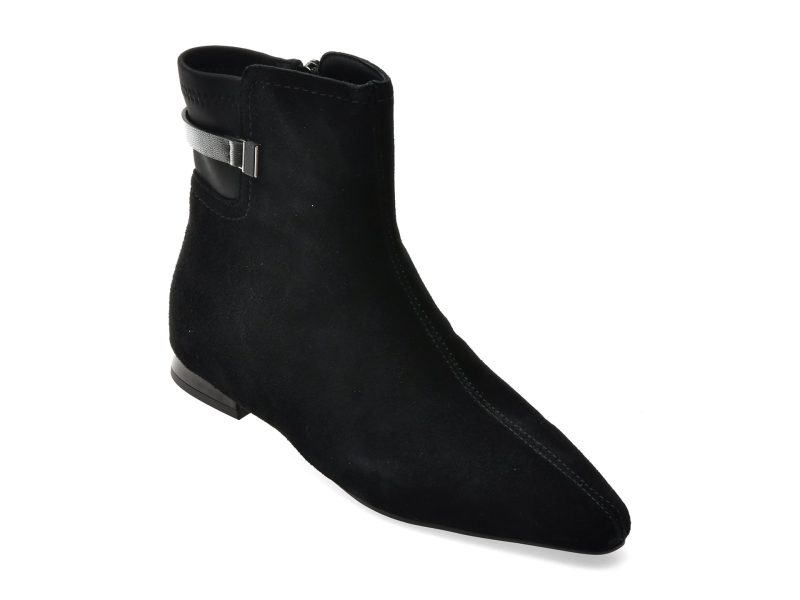 Botine ALDO negre, H601, din piele intoarsa