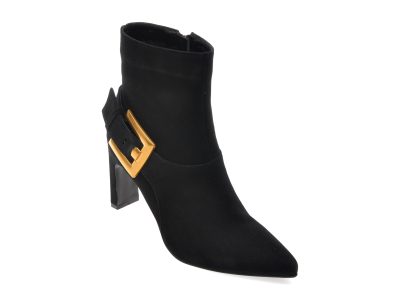 Botine elegante EPICA negre, 274087, din piele intoarsa