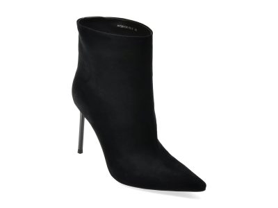 Botine elegante EPICA PREMIUM negre, 261052, din piele intoarsa