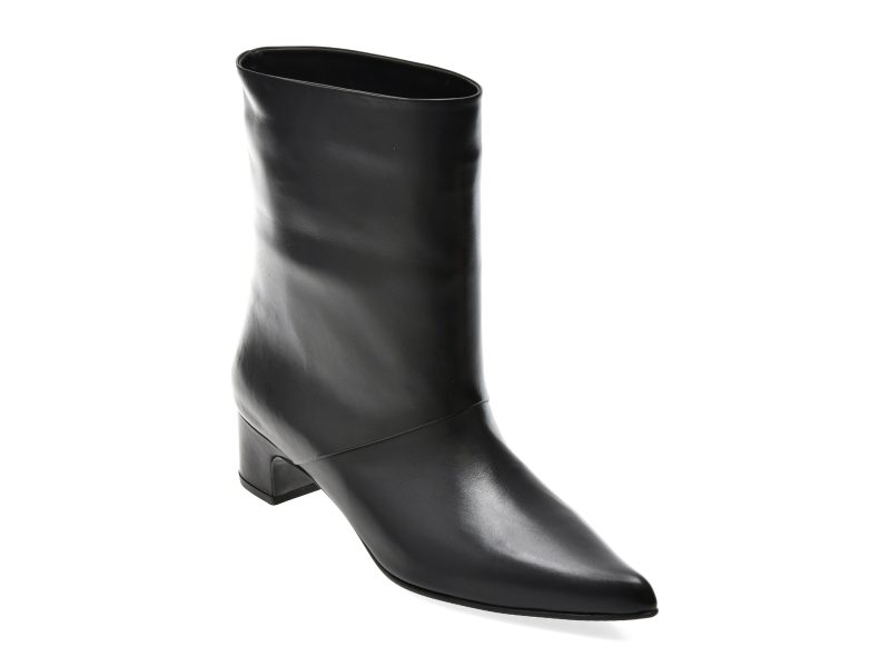 Botine EPICA negre, 6727034, din piele naturala