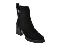 Botine EPICA negre, T1623, din piele intoarsa